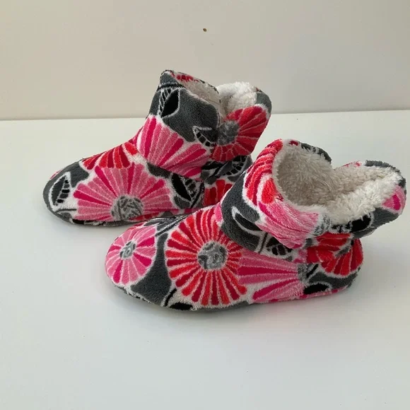 Vera Bradley Cherry Blossom Slipper Boots Women’s Size 7-8 - Picture 2 of 9
